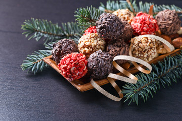 Homemade candy candied .