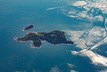 Misery Island, aerial,  Boston, MA, USA on a sunny day © travelview