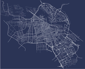 vector map of the city of Amsterdam, Netherlands