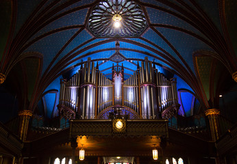 Organ at Notre Dame Basilica in Montreal