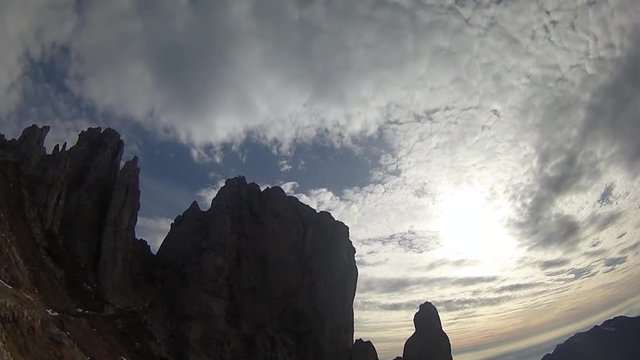 Time lapse rocce e nuvole in Grigna