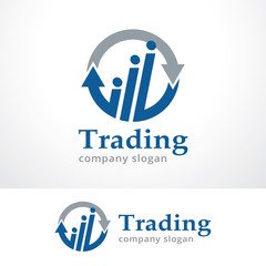 Trading Logo Template Design Vector, Emblem, Design Concept, Creative Symbol, Icon