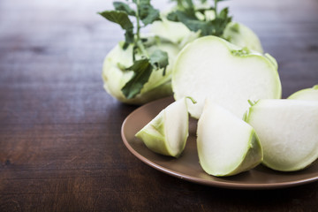  Cut cabbage on a plate