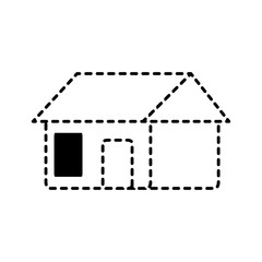 house sticker  vector illustration