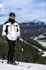 Fototapeta na wymiar skier on the mountain