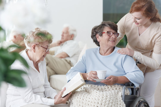 Elder ladies spending time