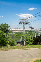 Funicular in Sparrow hills, Moscow, Russia