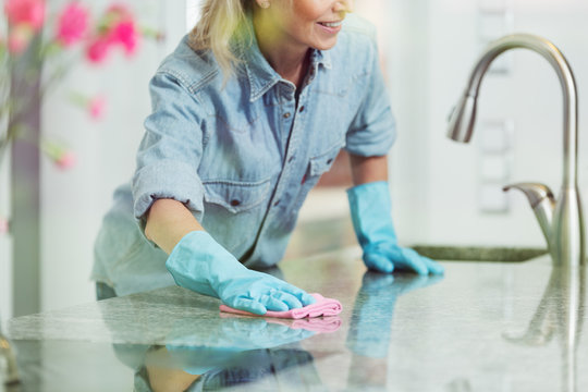 Pedantic Woman And Household Cleaning