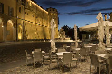 Cesena (Italy): the castle at evening
