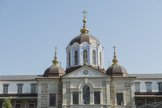 Orthodoxes Kloster St. Andreas bei Karies, auf dem Berg Athos, Griechenland 