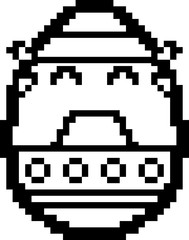 Fototapeta premium Crying 8-Bit Cartoon Easter Egg