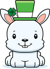 Cartoon Smiling Irish Bunny