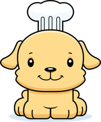 Cartoon Smiling Chef Puppy