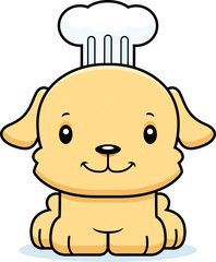 Cartoon Smiling Chef Puppy