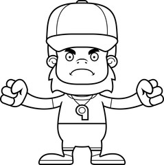 Cartoon Angry Coach Sasquatch