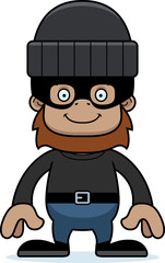 Cartoon Smiling Thief Sasquatch