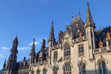 Fototapeta na wymiar Provinciaal Hof - Bruges in Belgium