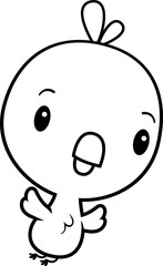 Cartoon Baby Chick Flying