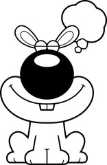 Cartoon Rabbit Dreaming