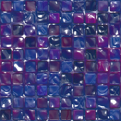 Abstrakt Glasbausteine blau lila Mosaik