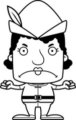 Cartoon Angry Robin Hood Woman