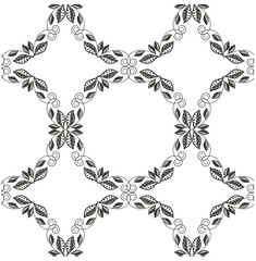 Seamless floral monochrome pattern stock vector illustration