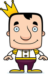 Cartoon Smiling Prince Man