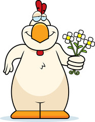 Cartoon Chicken Flowers