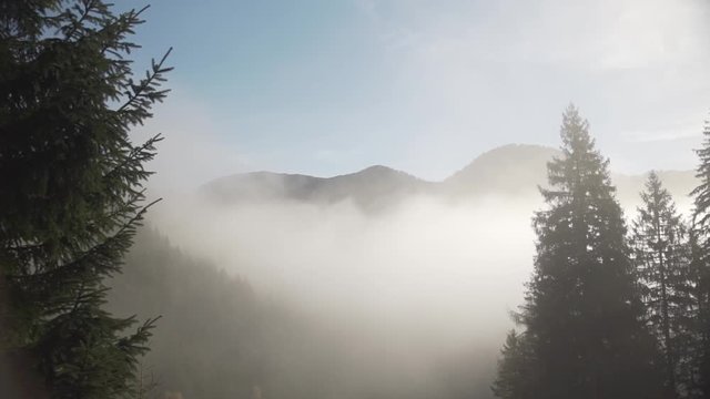 Clouds aobve a valley in Austria