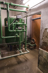 Old water storage in a building