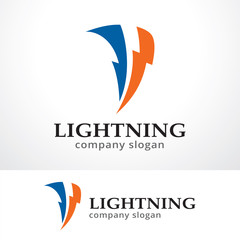 Lightning Logo Template Design Vector, Emblem, Design Concept, Creative Symbol, Icon
