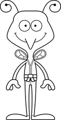 Cartoon Smiling Karate Mosquito