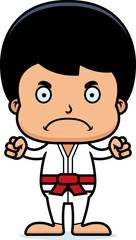Cartoon Angry Karate Boy