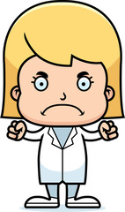 Cartoon Angry Doctor Girl