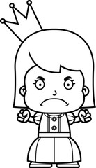 Cartoon Angry Princess Girl