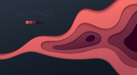 Realistic paper cut background.
