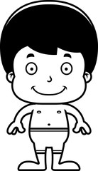 Cartoon Smiling Boy Swimsuit