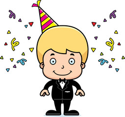Cartoon Smiling Party Boy