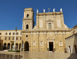 Papal Basilica Cathedral of Brindisi, Apulia, Italy. - obrazy, fototapety, plakaty
