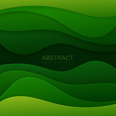 Green paper topographic relief.