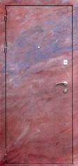 The model of the entrance door with a textured coating
