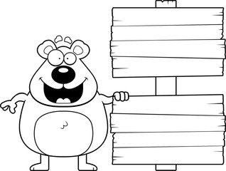 Cartoon Bear Sign