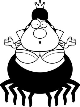 recommend clip art: Confused Cartoon Spider Queen