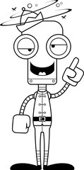 Cartoon Drunk Xmas Elf Robot