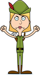 Cartoon Angry Robin Hood Woman