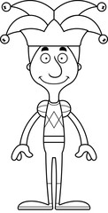 Cartoon Smiling Jester Man
