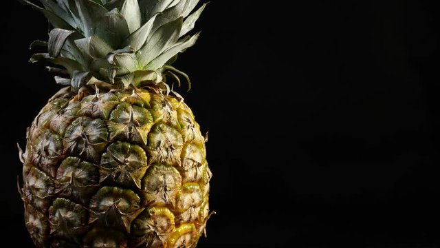 Fresh pineapple rotating
