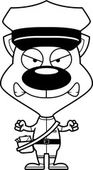 Cartoon Angry Mail Carrier Kitten