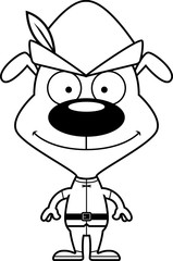 Cartoon Smiling Robin Hood Puppy