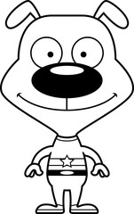 Cartoon Smiling Superhero Puppy